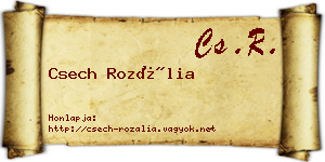 Csech Rozália névjegykártya