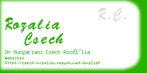 rozalia csech business card